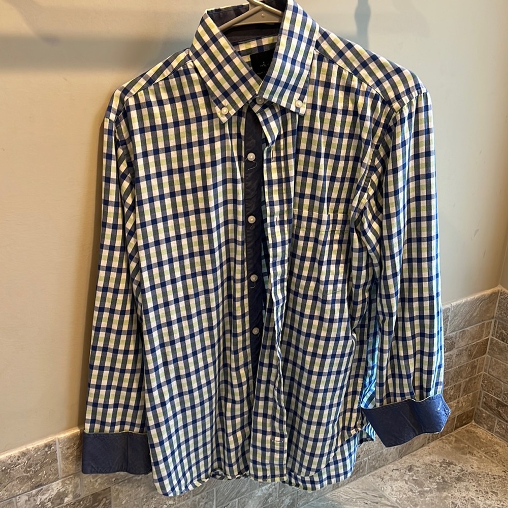 Tailorbyrd Medium Blue/Green Plaid